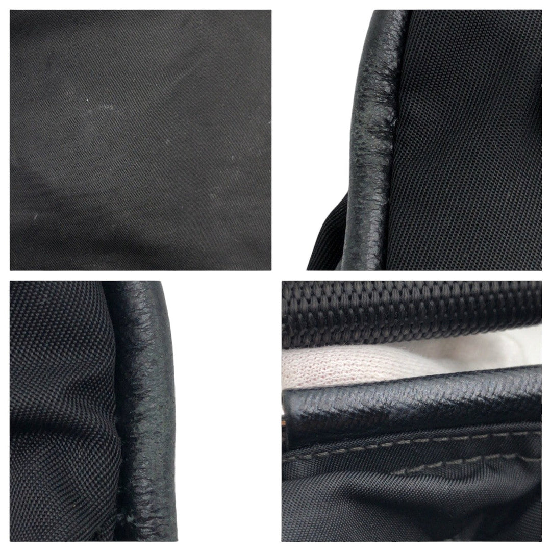 PRADA Shoulder Bag Nylon Black SilverMetal Crossbody Shoulder Bag Pochette Test Triangular logo mens Used Authentic