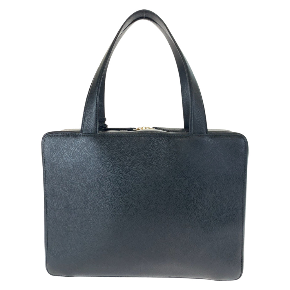 CHANEL Business bag Caviar skin Black GoldMetal Business Bag Briefcase Tote Bag A4 Storage COCO Mark mens Used Authentic