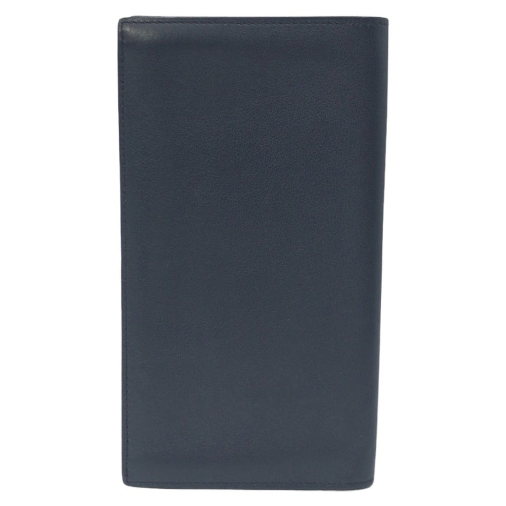 HERMES Bill Compartment leather Black black Bill Compartment Bifold Wallet Citizen twill mens Used Authentic