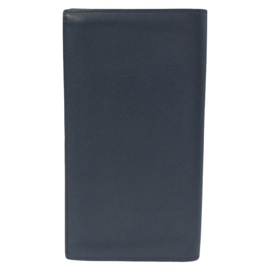 HERMES Bill Compartment leather Black black Bill Compartment Bifold Wallet Citizen twill mens Used Authentic