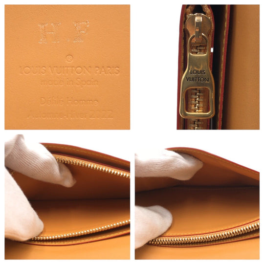 LOUIS VUITTON Long Wallet Purse M81596 PVC Brown Gold Metal Long Wallet Purse This is knot monogram Portefeuille Braza mens Used Authentic