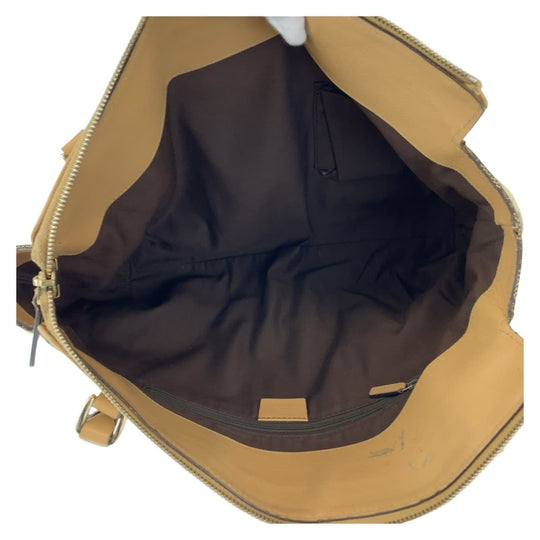GUCCI Tote Bag 189831 GG canvas, leather Beige Brown Gold Metal Tote Bag Shoulder Bag Handbag Abbey Women Used Authentic