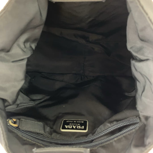 PRADA Shoulder Bag Nylon Black black Hobo Shoulder Bag Handbag Test Triangle With logo plastic handle Women Used Authentic