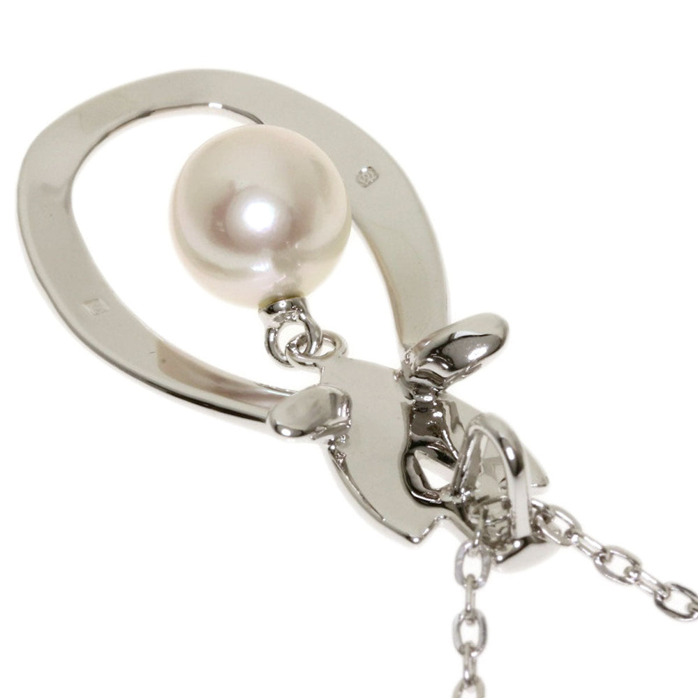 MIKIMOTO Necklace SV Silver Akoya pearl Pearl Women Used Authentic