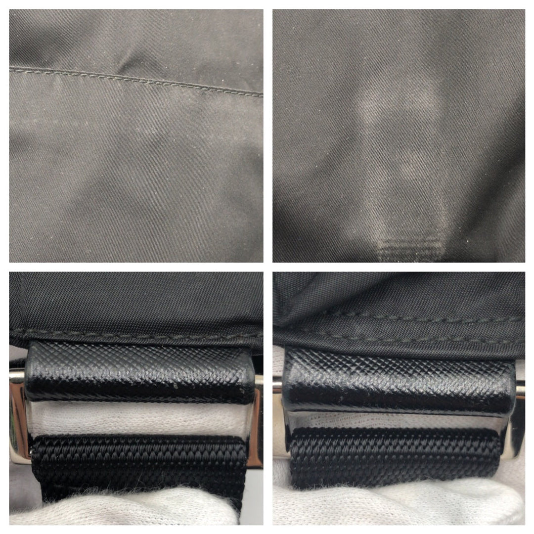 PRADA Shoulder Bag Nylon Black black Crossbody Shoulder Bag Messenger Bag Test Triangular logo mens Used Authentic