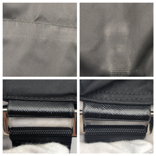 PRADA Shoulder Bag Nylon Black black Crossbody Shoulder Bag Messenger Bag Test Triangular logo mens Used Authentic
