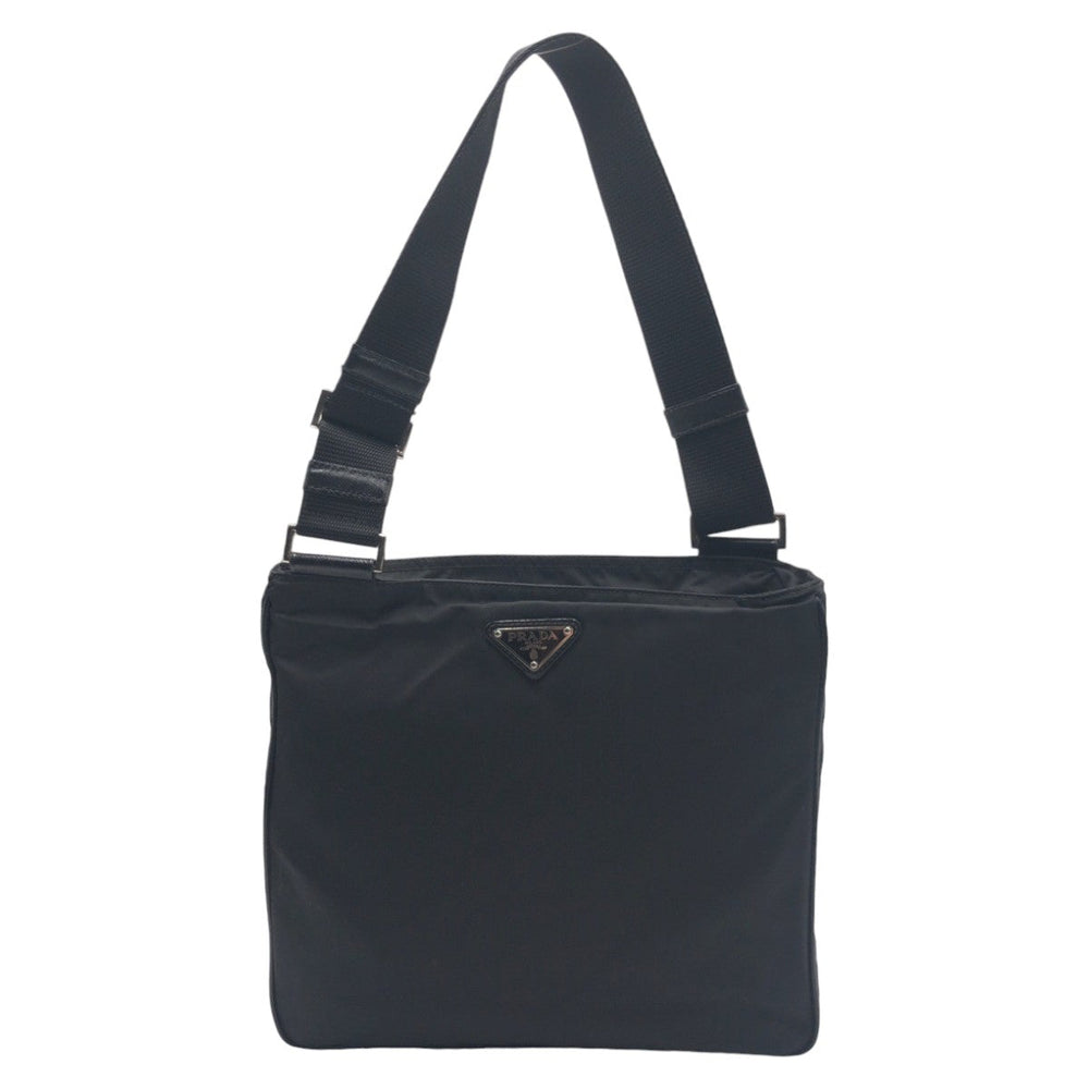 PRADA Shoulder Bag Nylon Black black Crossbody Shoulder Bag Messenger Bag Test Triangular logo mens Used Authentic