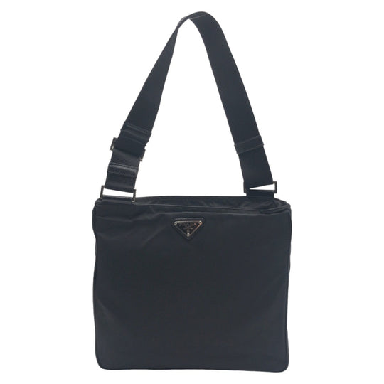 PRADA Shoulder Bag Nylon Black black Crossbody Shoulder Bag Messenger Bag Test Triangular logo mens Used Authentic