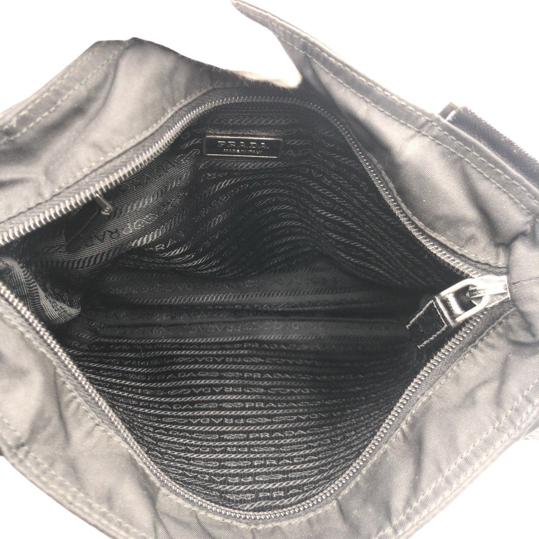 PRADA Shoulder Bag Nylon Black black Crossbody Shoulder Bag Messenger Bag Test Triangular logo mens Used Authentic