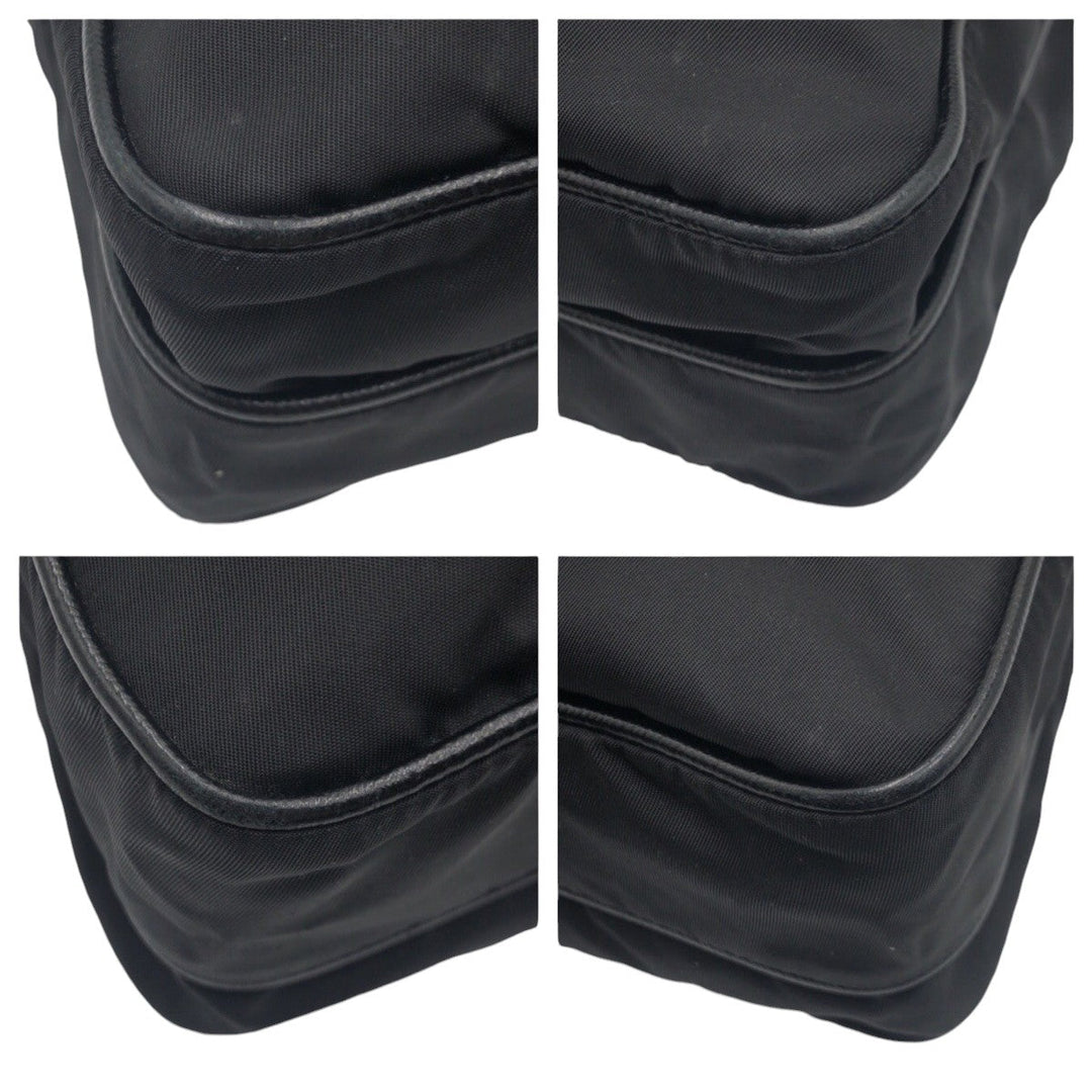 PRADA Shoulder Bag Nylon Black black Crossbody Shoulder Bag Messenger Bag Test Triangular logo mens Used Authentic