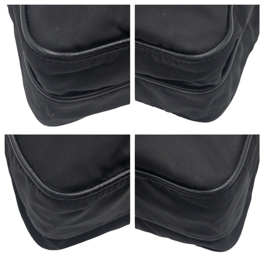 PRADA Shoulder Bag Nylon Black black Crossbody Shoulder Bag Messenger Bag Test Triangular logo mens Used Authentic