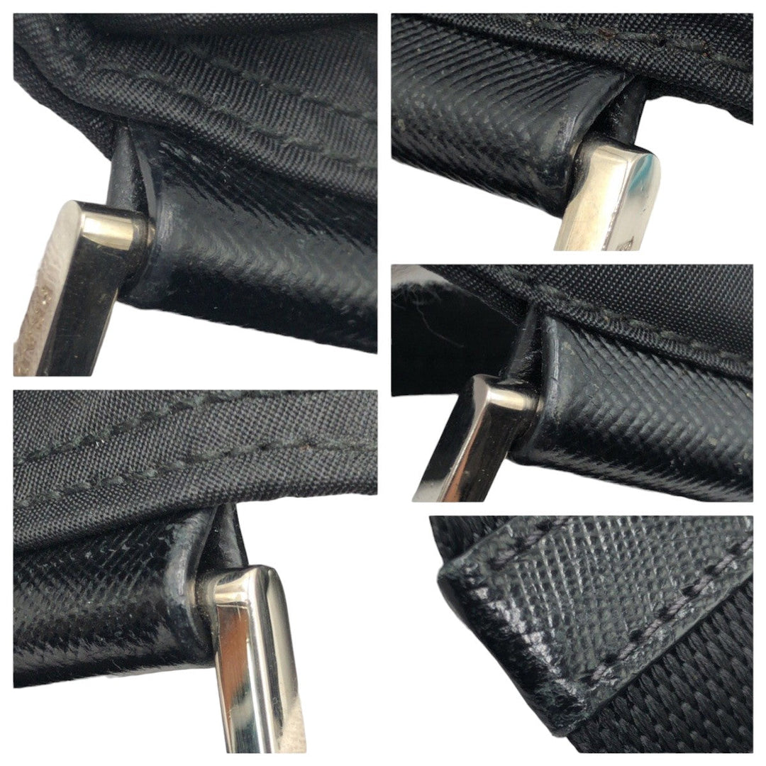 PRADA Shoulder Bag Nylon Black black Crossbody Shoulder Bag Messenger Bag Test Triangular logo mens Used Authentic
