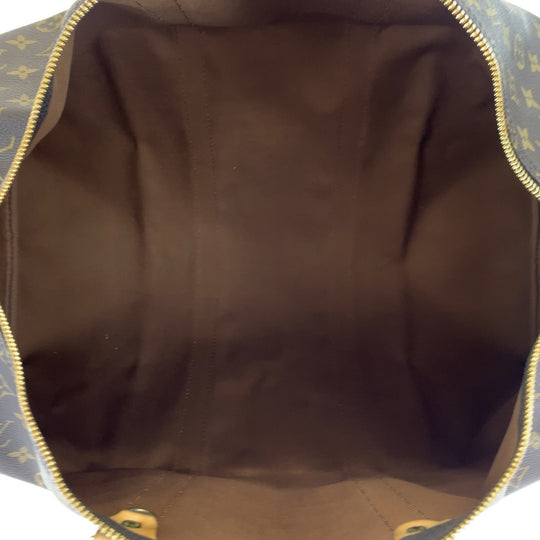LOUIS VUITTON Boston Duffel bag M41416 PVC Brown Beige Gold Metal Shoulder Bag Boston Duffel bag 2way Monogram Keepall bandouliere50 mens Used Authentic