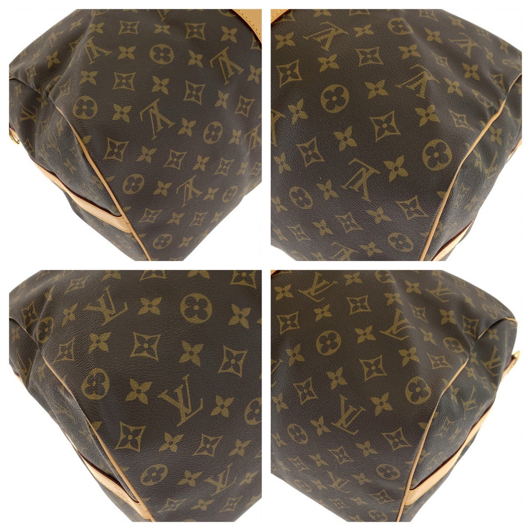LOUIS VUITTON Boston Duffel bag M41416 PVC Brown Beige Gold Metal Shoulder Bag Boston Duffel bag 2way Monogram Keepall bandouliere50 mens Used Authentic