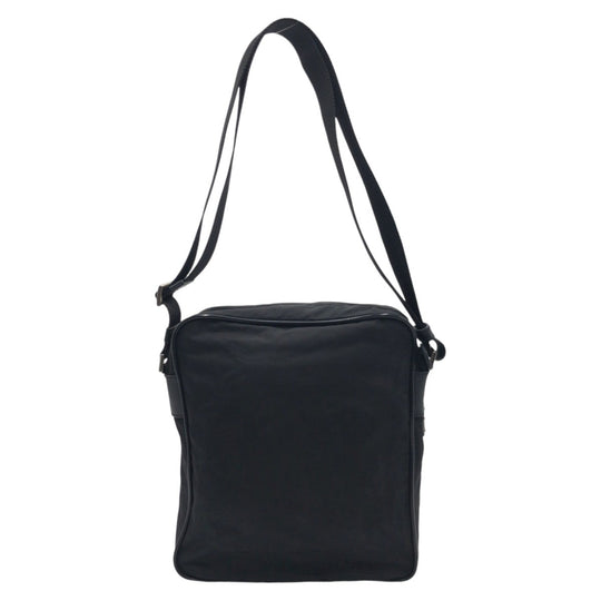 PRADA Shoulder Bag Nylon Black SilverMetal Crossbody Shoulder Bag Messenger Bag Test Triangular logo mens Used Authentic