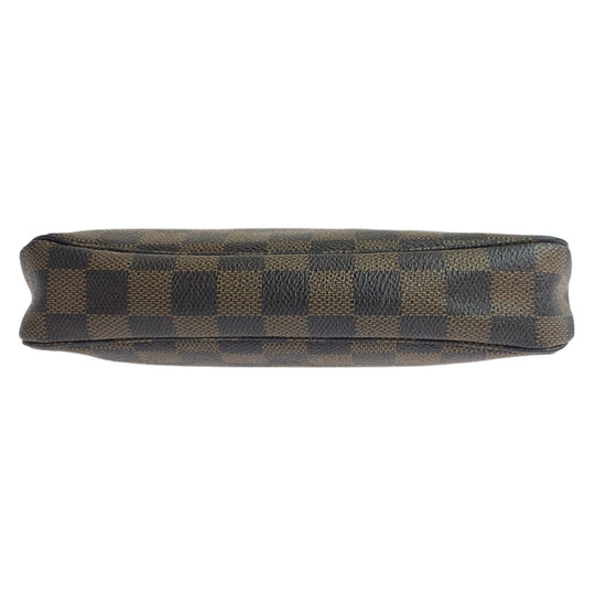 LOUIS VUITTON Handbag N51985 PVC Brown Gold Metal Handbag accessory pouch Damier Ebene Navona Accessoires Women Used Authentic