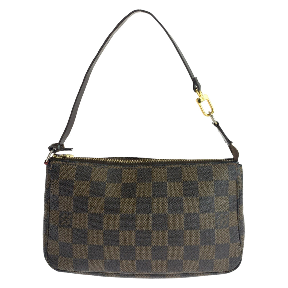 LOUIS VUITTON Handbag N51985 PVC Brown Gold Metal Handbag accessory pouch Damier Ebene Navona Accessoires Women Used Authentic