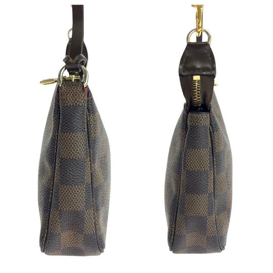 LOUIS VUITTON Handbag N51985 PVC Brown Gold Metal Handbag accessory pouch Damier Ebene Navona Accessoires Women Used Authentic