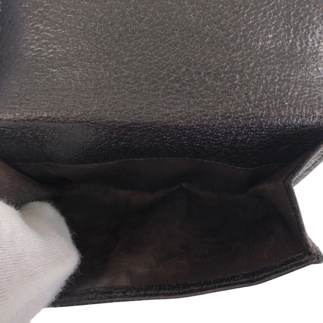GUCCI Bifold Wallet 035 1408 2090 leather Black SilverMetal Folding wallet Compact wallet mens Used Authentic