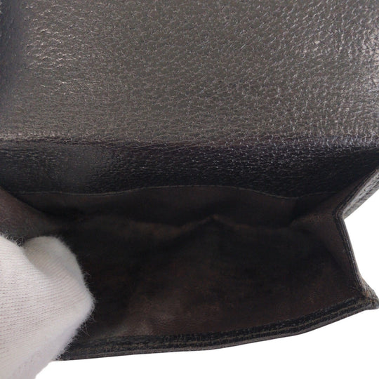 GUCCI Bifold Wallet 035 1408 2090 leather Black SilverMetal Folding wallet Compact wallet mens Used Authentic