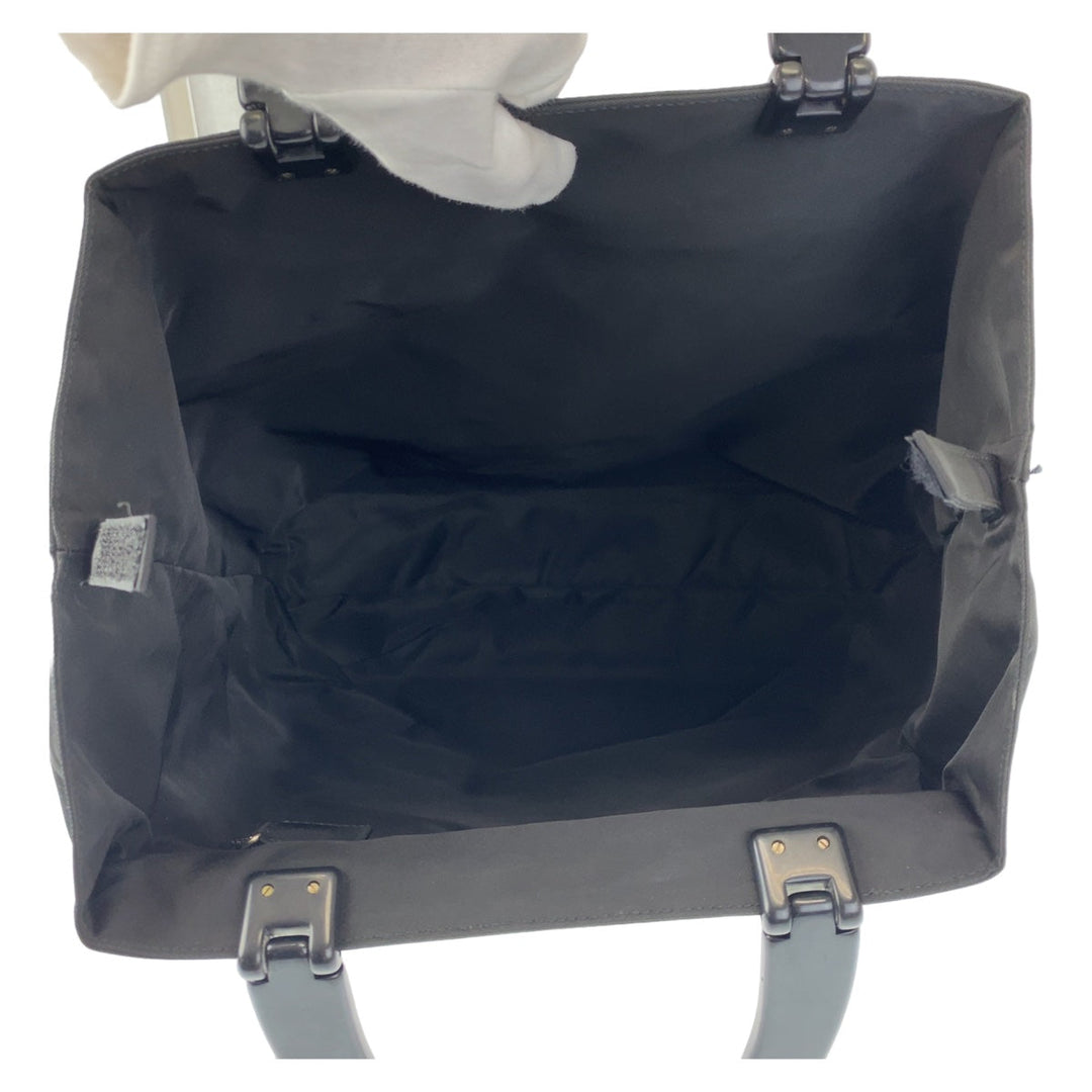 PRADA Tote Bag Nylon black Tote Bag handbag Test Triangle With logo plastic handle Women Used Authentic
