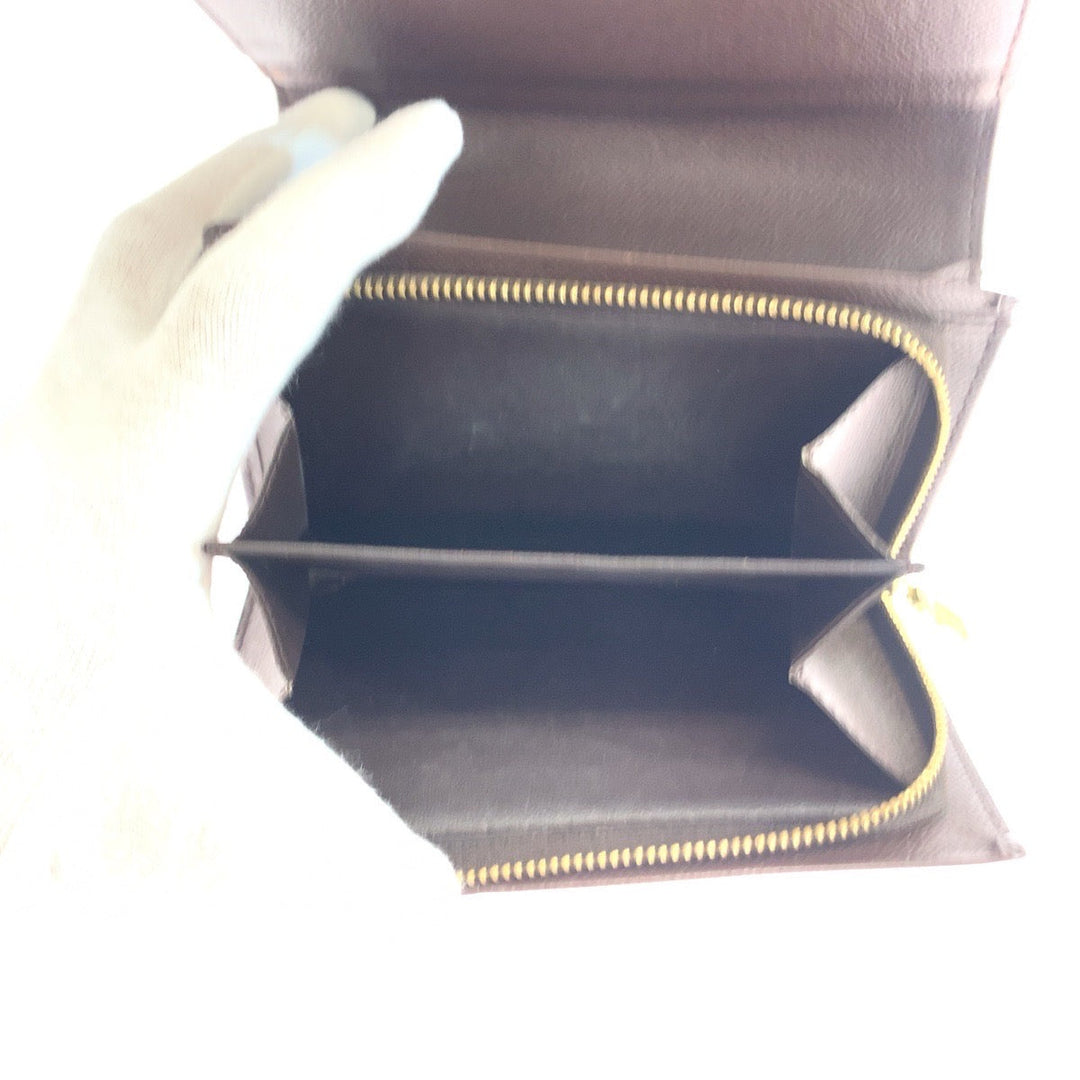 LOUIS VUITTON Bifold Wallet N61730 PVC Brown Gold Metal Folding wallet Compact wallet Damier L-Zip Portonet Bie Tresol Women Used Authentic