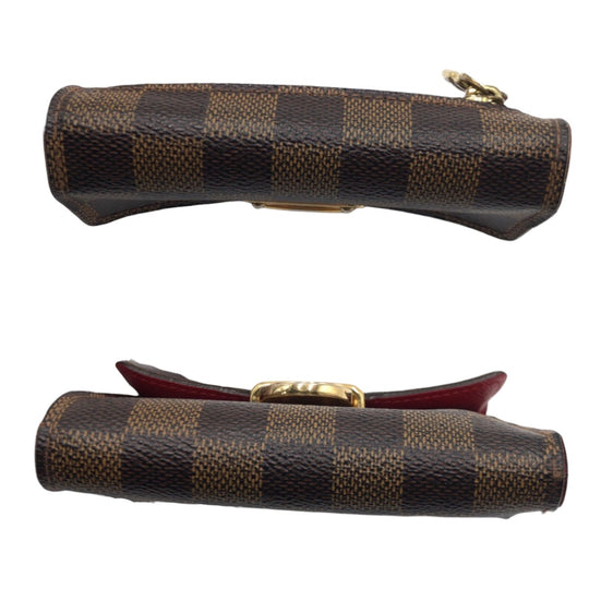 LOUIS VUITTON Tri-fold wallet N60005 PVC Brown Gold Metal Folding wallet Compact wallet Damier Ebene Portefeuille Koala Women Used Authentic