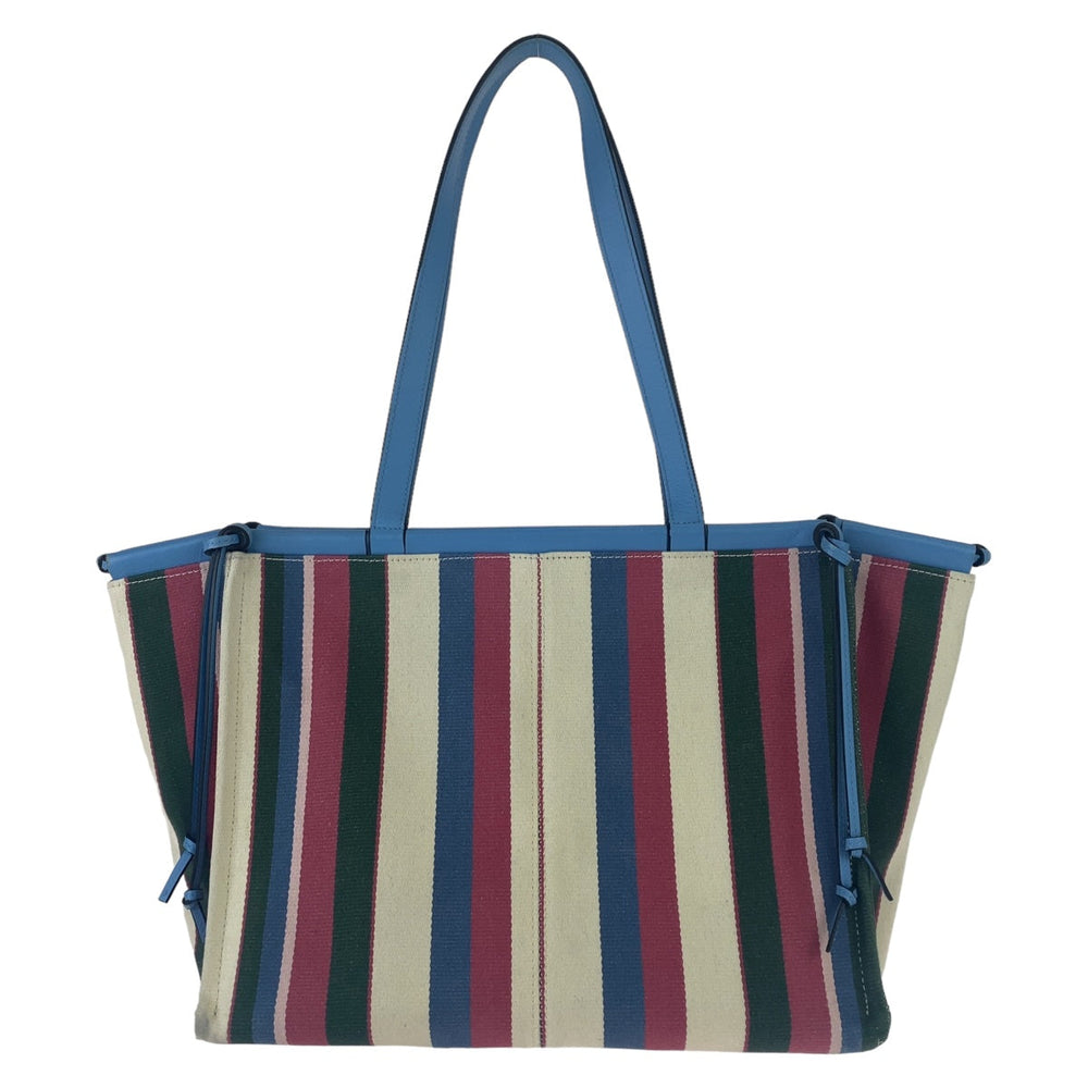 LOEWE Tote Bag Canvas, Leather multicolor Tote Bag Shoulder Bag anagram Cushion tote Women Used Authentic
