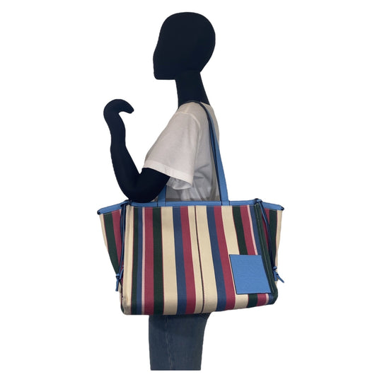 LOEWE Tote Bag Canvas, Leather multicolor Tote Bag Shoulder Bag anagram Cushion tote Women Used Authentic