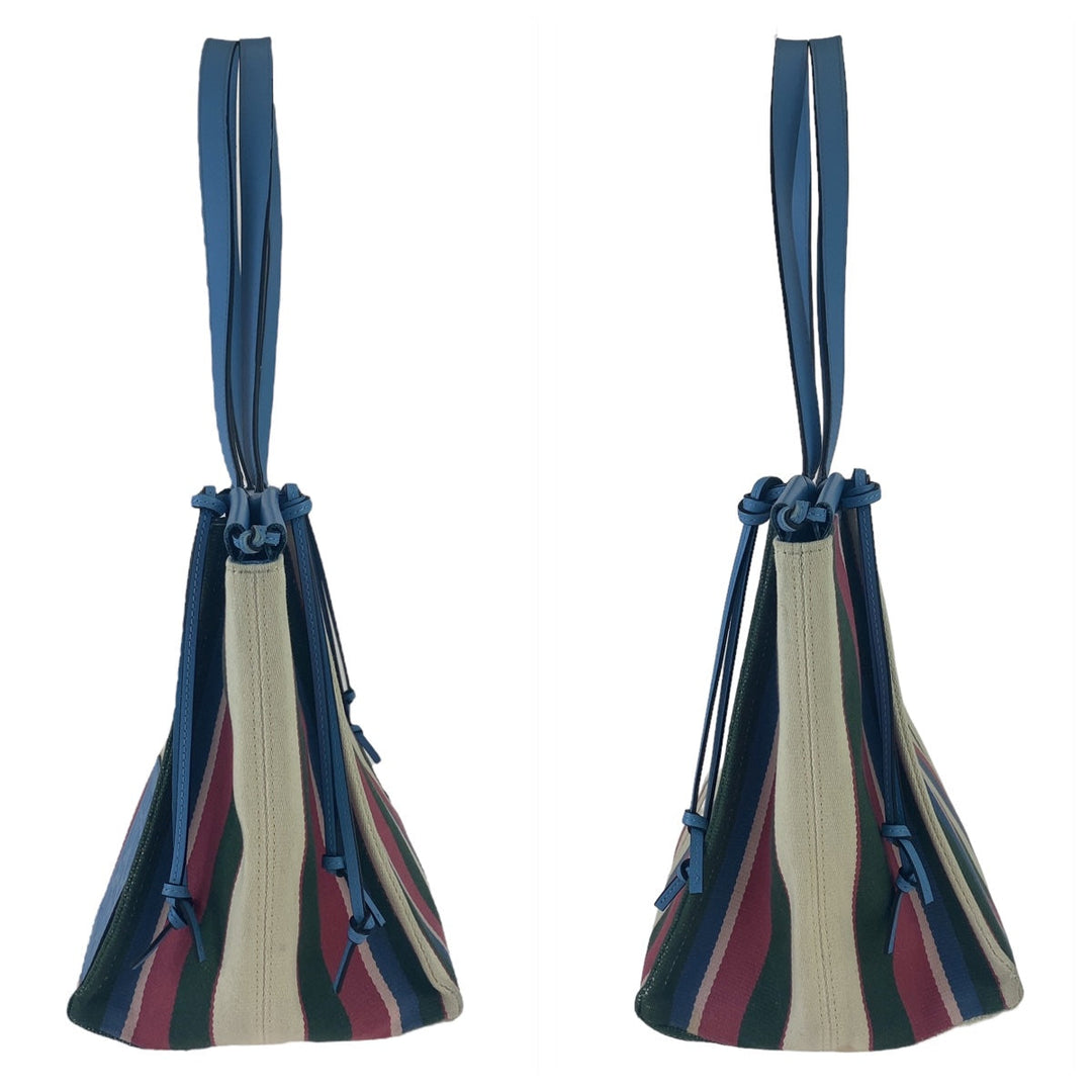 LOEWE Tote Bag Canvas, Leather multicolor Tote Bag Shoulder Bag anagram Cushion tote Women Used Authentic