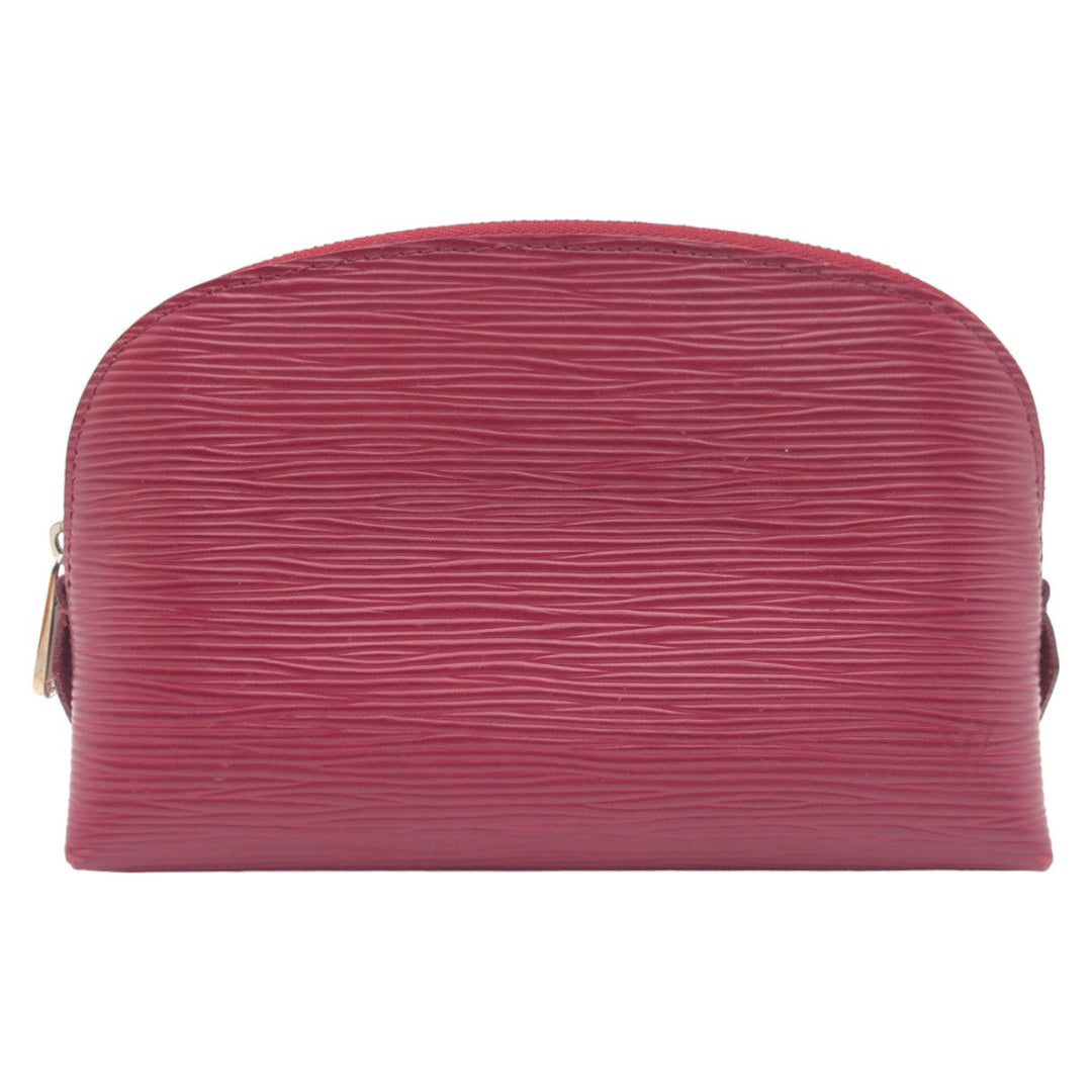 LOUIS VUITTON Pouch M40641 Epi Leather Fuchsia Pink SilverMetal Makeup pouch Cosmetics Pouch Epi Pochette Cosmetic Women Used Authentic
