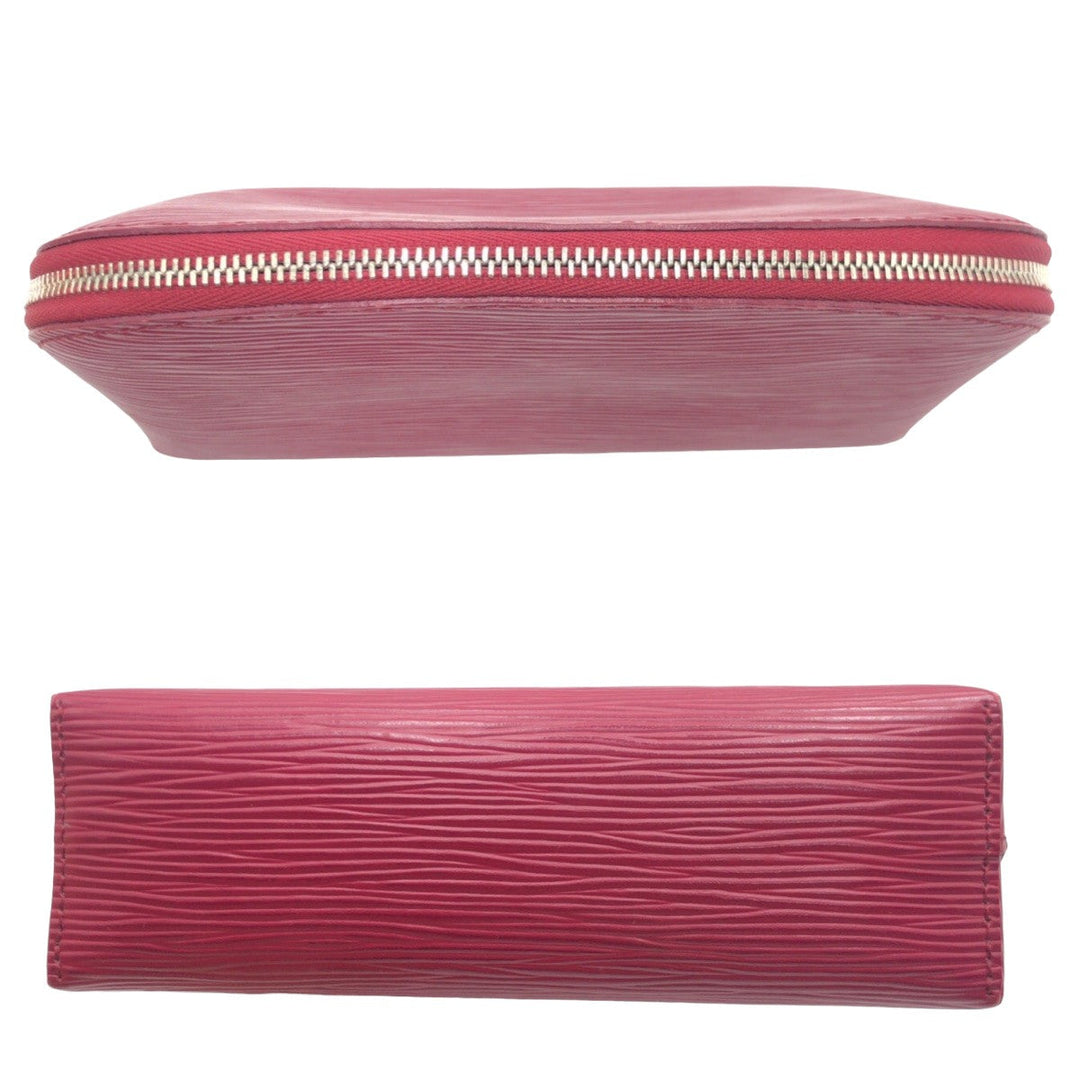 LOUIS VUITTON Pouch M40641 Epi Leather Fuchsia Pink SilverMetal Makeup pouch Cosmetics Pouch Epi Pochette Cosmetic Women Used Authentic