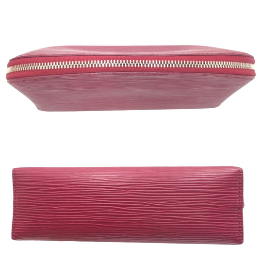 LOUIS VUITTON Pouch M40641 Epi Leather Fuchsia Pink SilverMetal Makeup pouch Cosmetics Pouch Epi Pochette Cosmetic Women Used Authentic