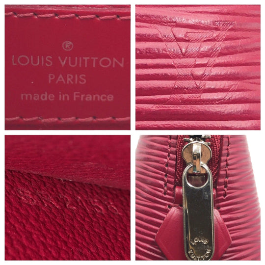 LOUIS VUITTON Pouch M40641 Epi Leather Fuchsia Pink SilverMetal Makeup pouch Cosmetics Pouch Epi Pochette Cosmetic Women Used Authentic