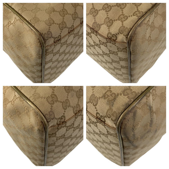GUCCI Boston Duffel bag 153240 GG canvas Beige Gold Metal Boston Duffel bag Handbag Unisex GG pattern Women Used Authentic