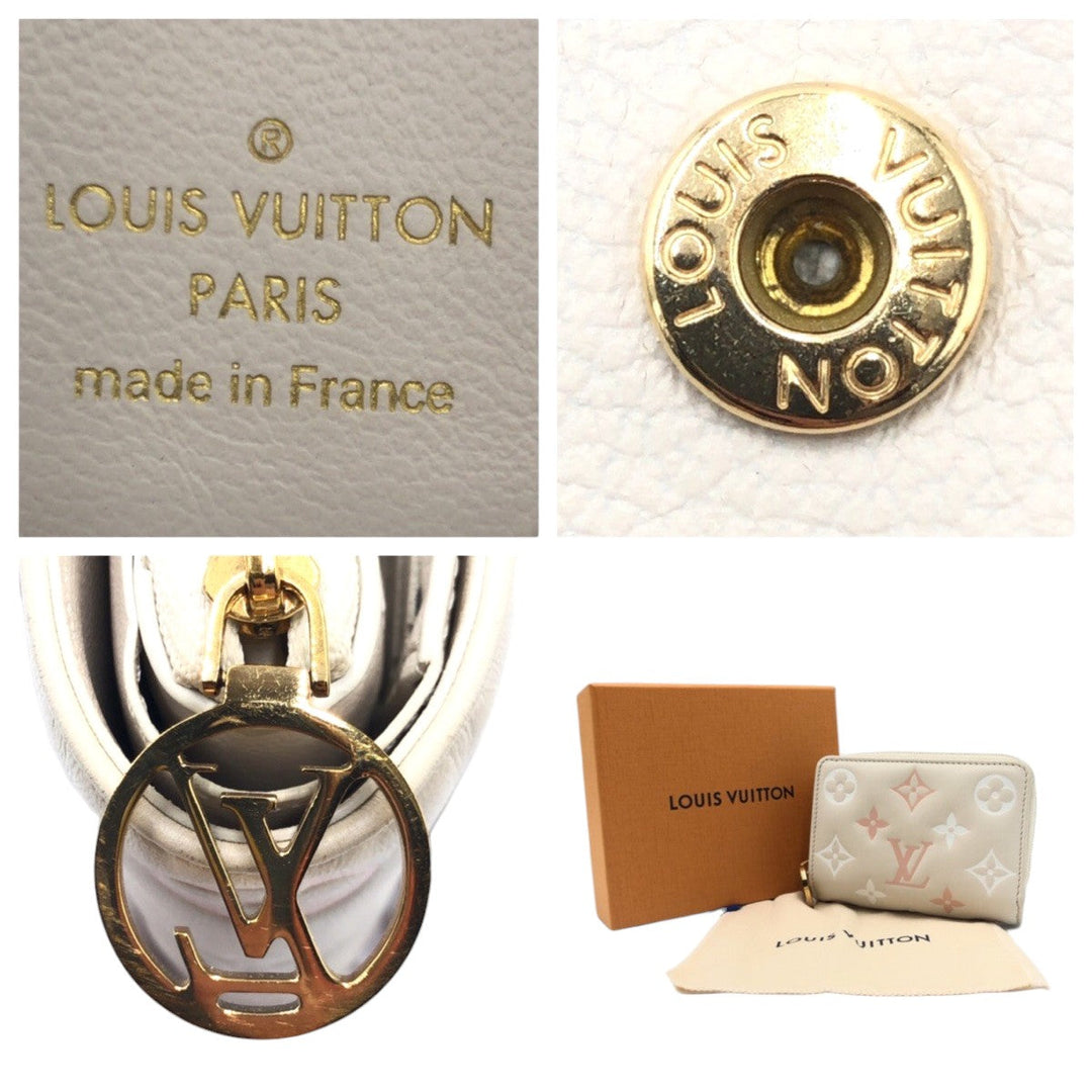 LOUIS VUITTON Bifold Wallet M82291 leather Beige Gold Metal Bifold Wallet compact wallet Monogram Portefeuille You Women Used Authentic