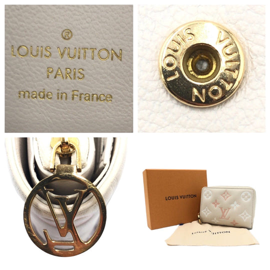 LOUIS VUITTON Bifold Wallet M82291 leather Beige Gold Metal Bifold Wallet compact wallet Monogram Portefeuille You Women Used Authentic