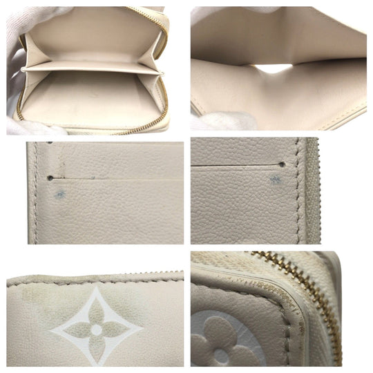 LOUIS VUITTON Bifold Wallet M82291 leather Beige Gold Metal Bifold Wallet compact wallet Monogram Portefeuille You Women Used Authentic