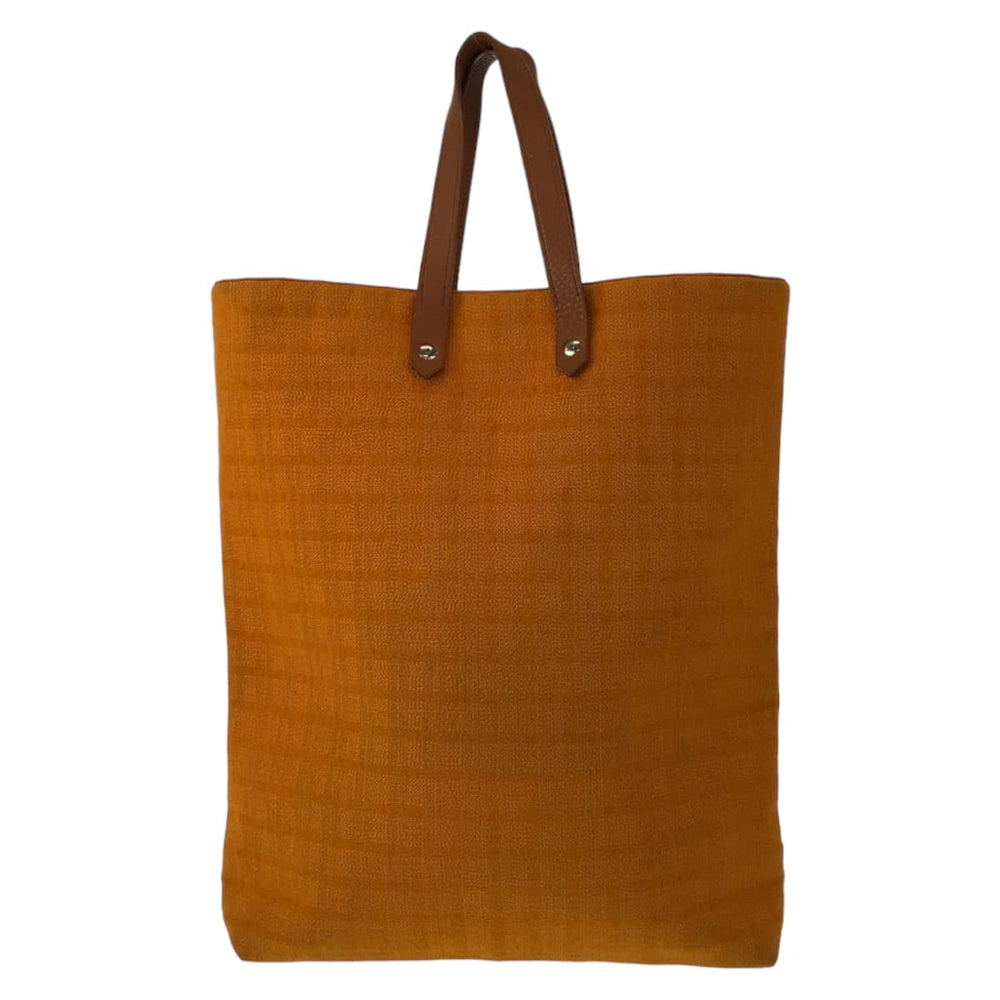 HERMES Tote Bag Canvas, Leather Orange Brown SilverMetal Tote Bag Handbag A4 compatible Amedaba Diago GM Women Used Authentic