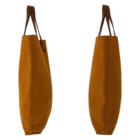 HERMES Tote Bag Canvas, Leather Orange Brown SilverMetal Tote Bag Handbag A4 compatible Amedaba Diago GM Women Used Authentic