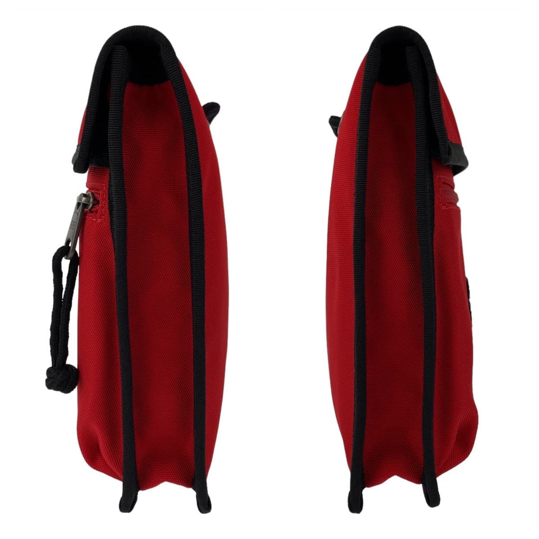 BALENCIAGA Shoulder Bag Nylon Red Explorer BB logo mens Used Authentic