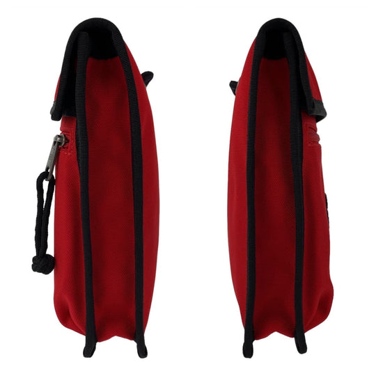 BALENCIAGA Shoulder Bag Nylon Red Explorer BB logo mens Used Authentic