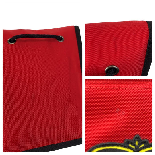 BALENCIAGA Shoulder Bag Nylon Red Explorer BB logo mens Used Authentic