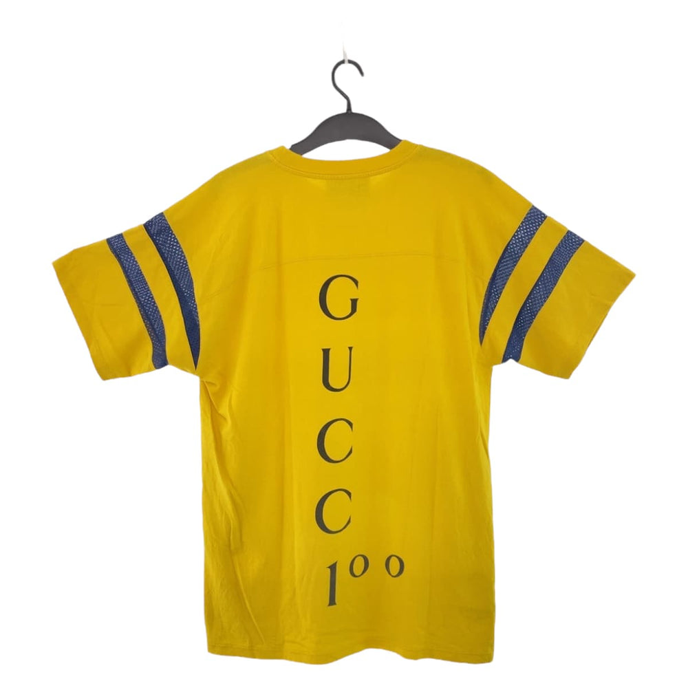 GUCCI Short sleeve T-shirt 655459 XJDXM cotton yellow Short sleeve T-shirt 22705 SOGS mens L Used Authentic
