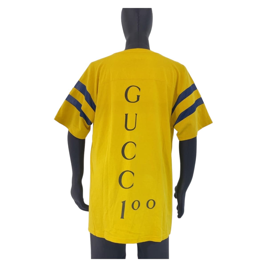 GUCCI Short sleeve T-shirt 655459 XJDXM cotton yellow Short sleeve T-shirt 22705 SOGS mens L Used Authentic