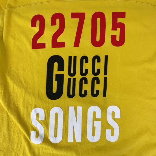 GUCCI Short sleeve T-shirt 655459 XJDXM cotton yellow Short sleeve T-shirt 22705 SOGS mens L Used Authentic