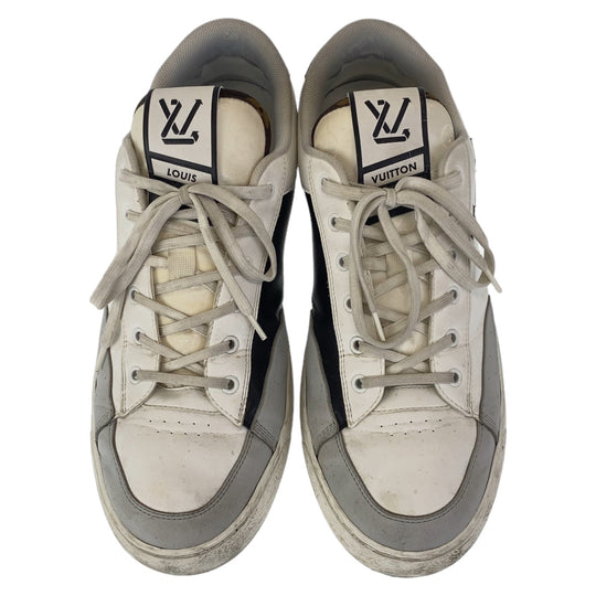 LOUIS VUITTON sneakers leather white white multicolor Low-cut sneakers with LV logo Charlie line mens 11 Used Authentic