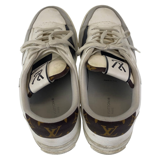 LOUIS VUITTON sneakers leather white white multicolor Low-cut sneakers with LV logo Charlie line mens 11 Used Authentic