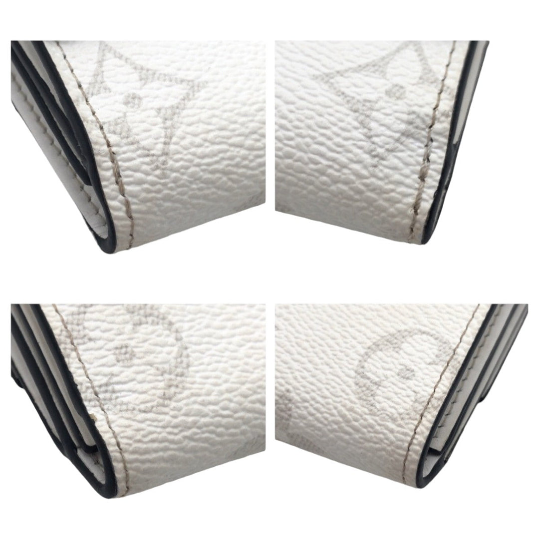 LOUIS VUITTON Tri-fold wallet M30899 PVC Optic White SilverMetal Wallet Taiga rama Discovery compact wallet Women Used Authentic