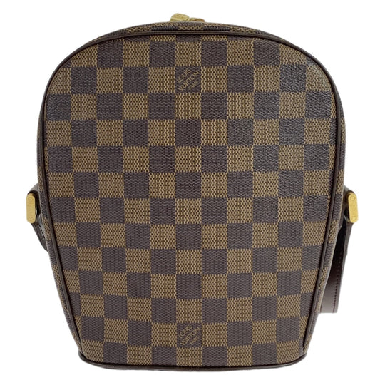 LOUIS VUITTON Shoulder Bag N51294 PVC Brown Gold Metal Crossbody Shoulder Bag Pochette Damier Ipanema PM Women Used Authentic